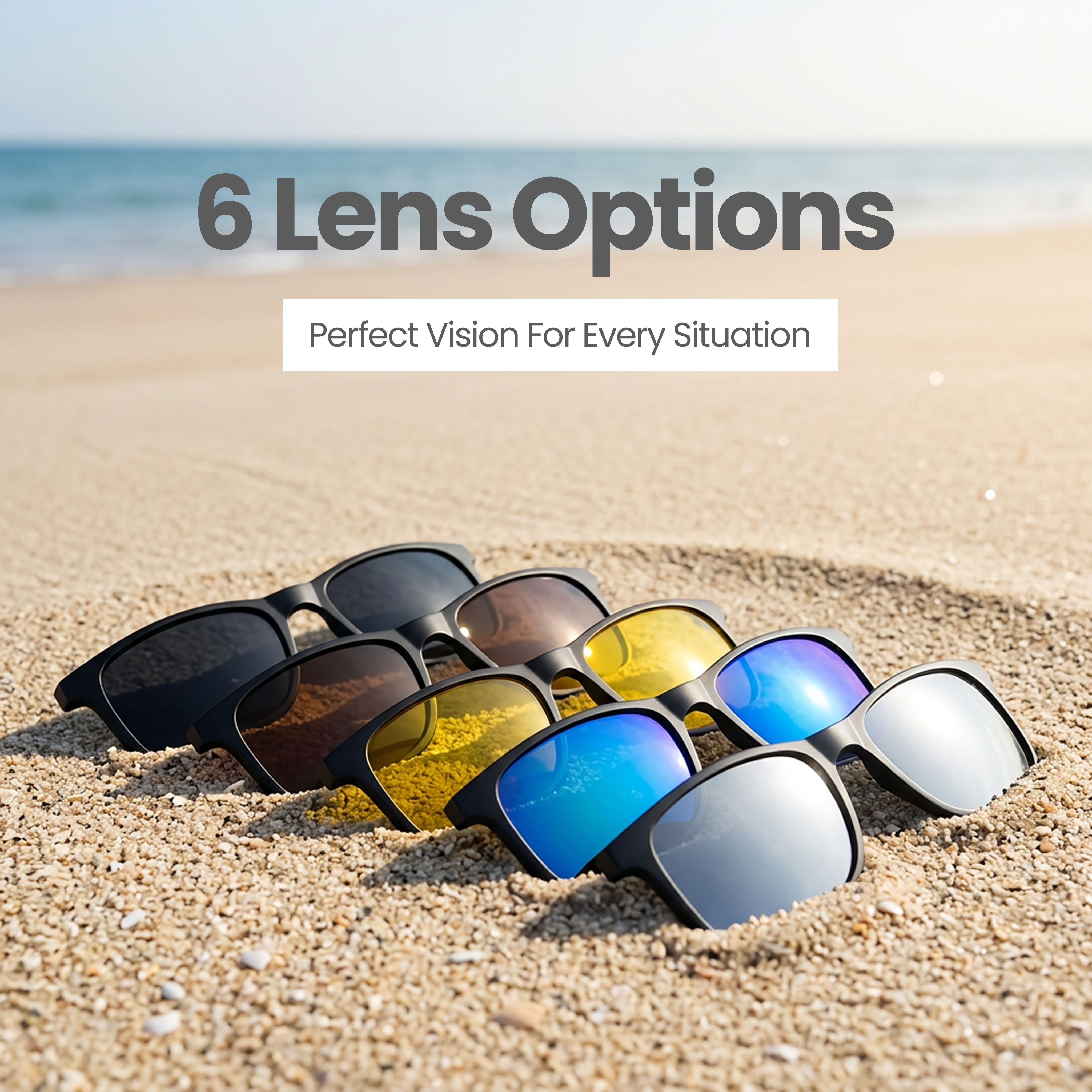 6 In 1 Magnetic Sunglasses Clip