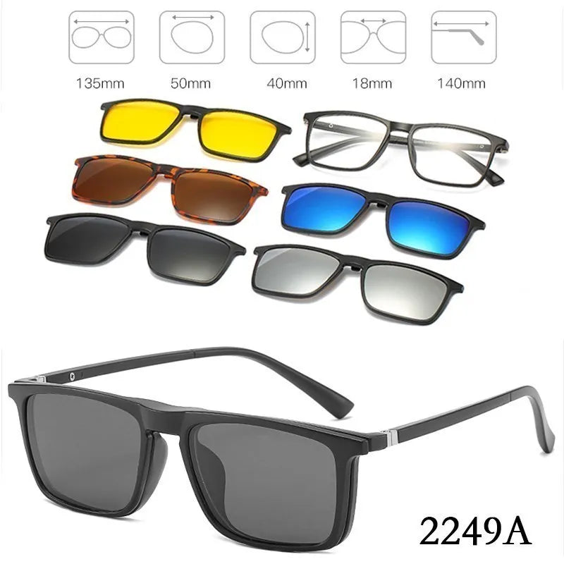 6 In 1 Magnetic Sunglasses Clip
