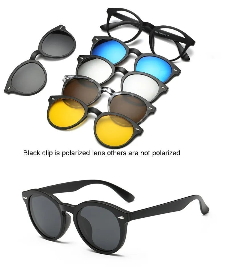 6 In 1 Magnetic Sunglasses Clip
