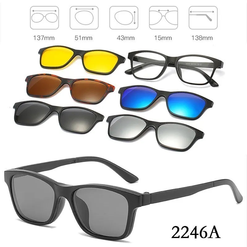 6 In 1 Magnetic Sunglasses Clip