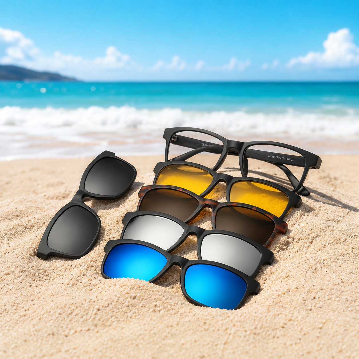 6 In 1 Magnetic Sunglasses Clip