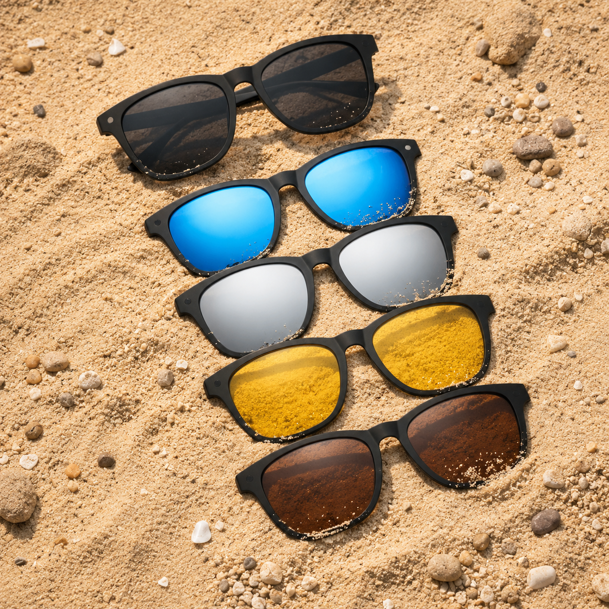6 In 1 Magnetic Sunglasses Clip